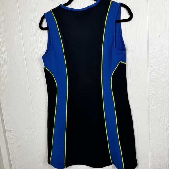 Sergio Tacchini Sleeveless Color Block Dress Size Medium Blue Black Tennis Golf - Picture 3 of 10